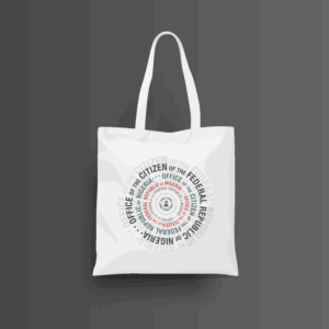 White Office of the Citizen tote bag front design