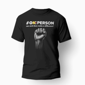 Front view of #OnePerson t-shirt