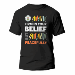 Front view of Stand firm t-shirt